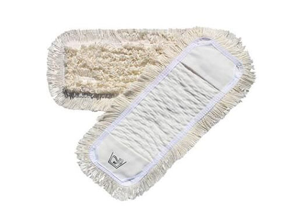 Moppe Lommer Clean Plus Damp Mop 40cm Öko-tex med Frynser Hvid Dryp/Klap