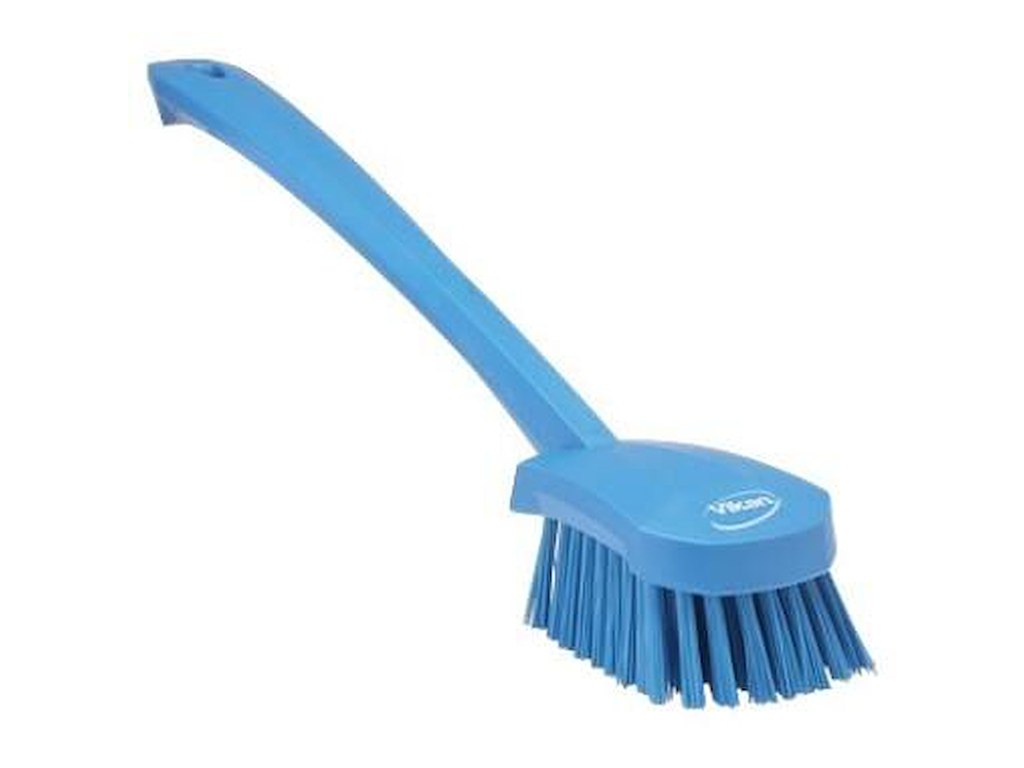 Spandebørste langt skaft stive børster Blå