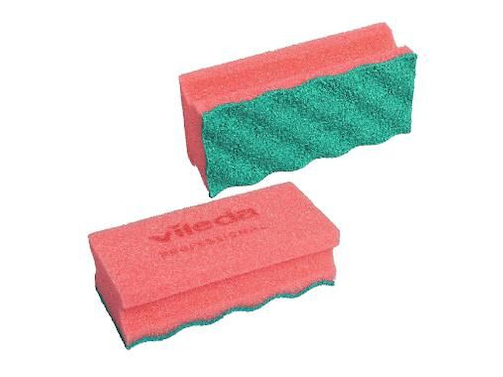 Rengøringssvamp Puractiv Ridsefri Rød, 10 stk