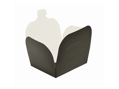 Takeaway æske 500 ml 89x109x48 mm PE-Belagt Mat sort