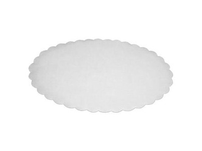 Fadpapir 19x29 cm oval præget hvid