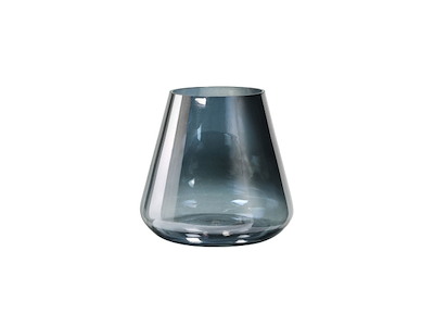 Lysestage Etna Ø11.5xH10.5cm Smokey Glass