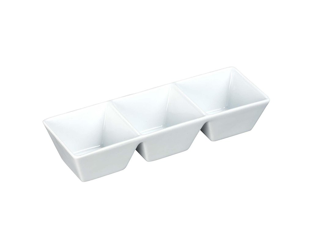 Skål 3-i-1 180x60x35 mm Porcelæn Hvid