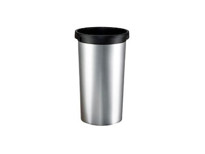Affaldsbeholder Iris 50 ltr Rund Plast Metalfinish