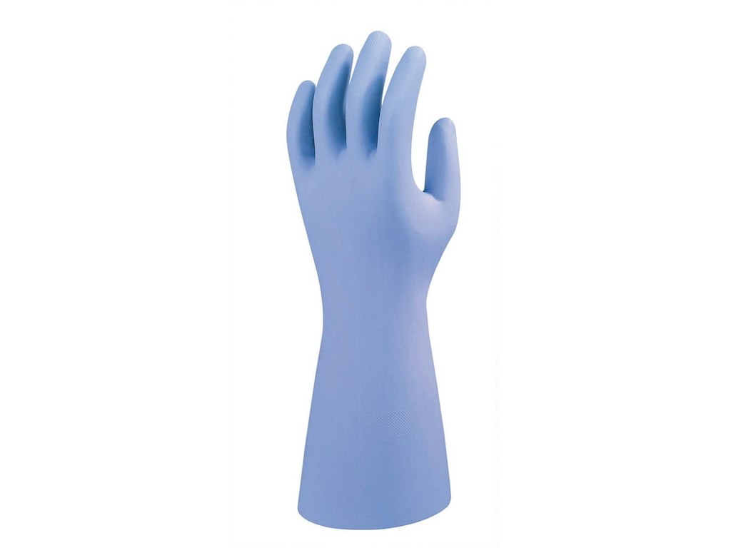 Handske Ansell AlphaTec G21B 37-520 soft str XL 9.5 nitril u. latex/silikone blå
