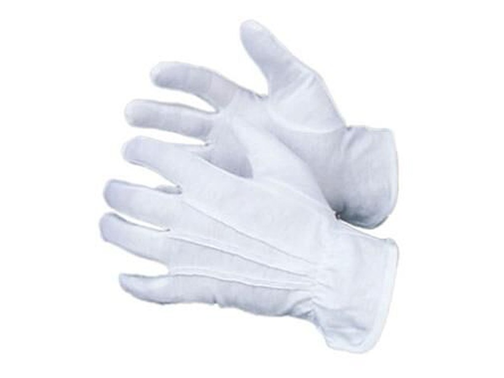 Handske str 7 Strålesyet uden Dotter Bomuld Hvid
