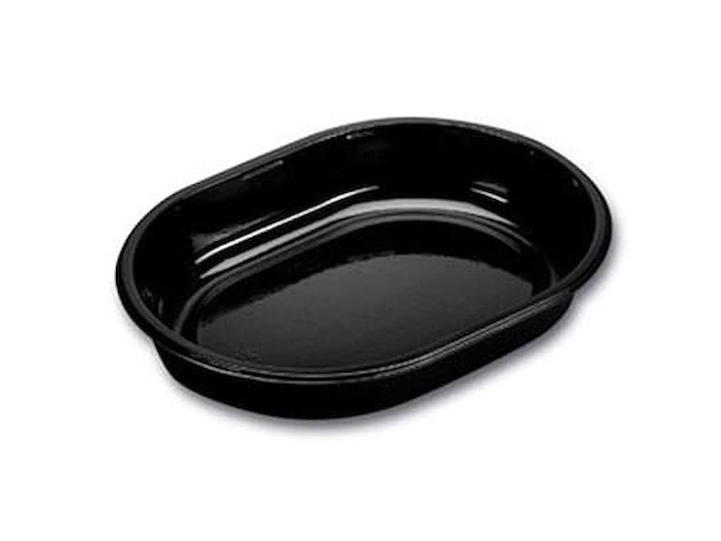 Bakke 1-rum 1000 ml 238x176x40 mm Oval CPET Sort