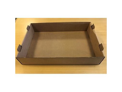 Papkasse 600x400x110 mm B80L med Fals til stabling Brun