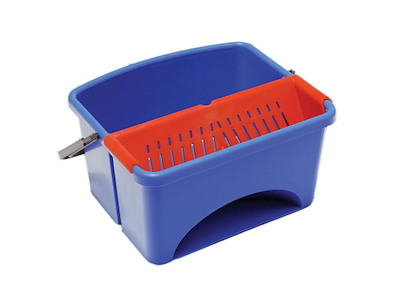 Spand Express Mini 10ltr med Presse Blå/Rød til fladmopper