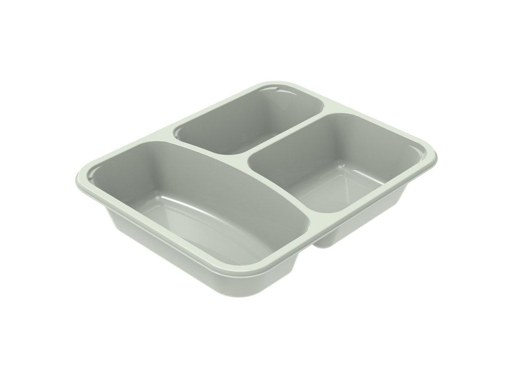 Bakke 3-rum 2227-3G rektangulær L227xB178xH43mm 545/280/200ml CPET evolve