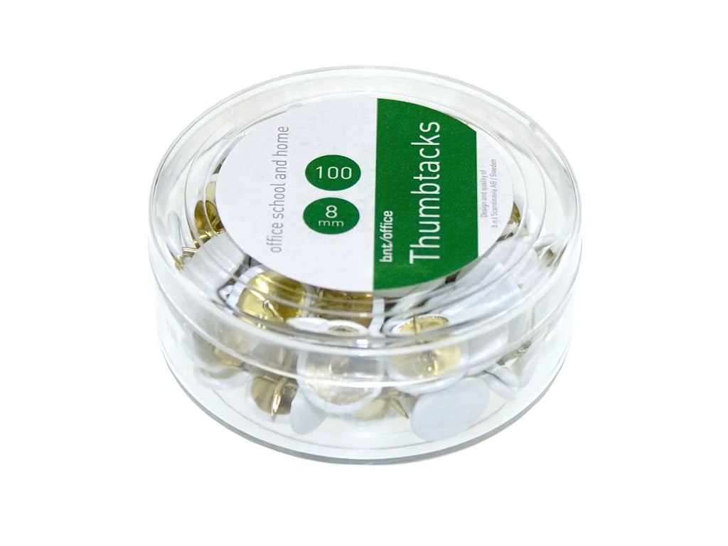 Flade Tegnestifte 100 Stk. Hvid