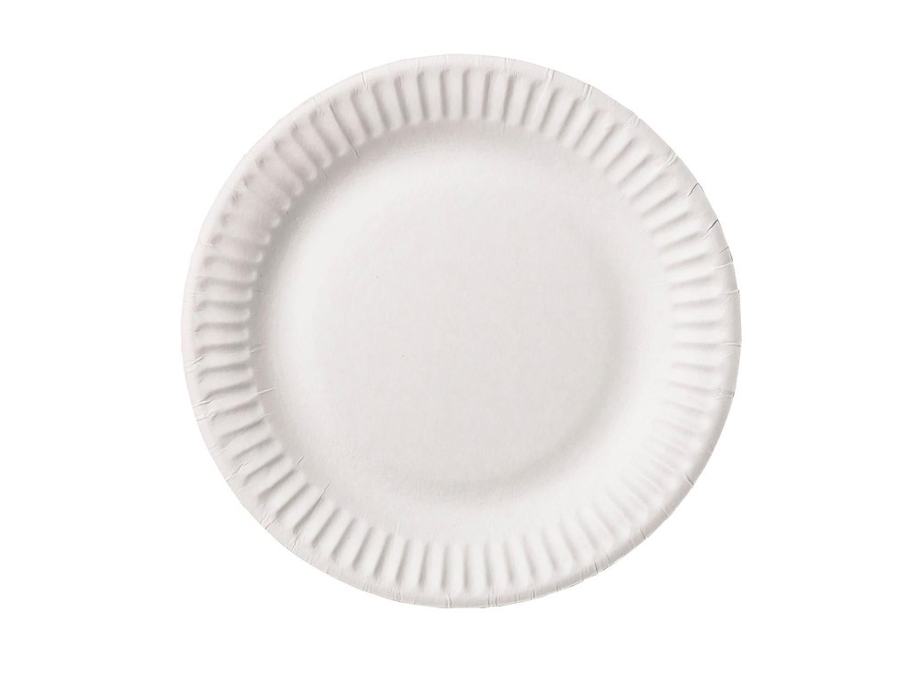 Paptallerken Ø15cm Bionedbrydelig Hvid