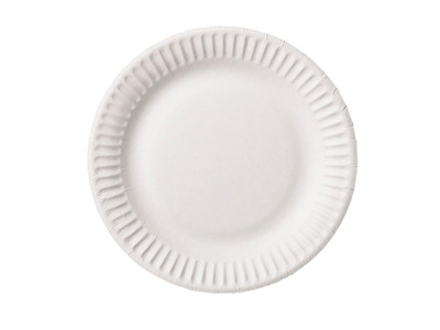 Paptallerken Ø15cm Bionedbrydelig Hvid