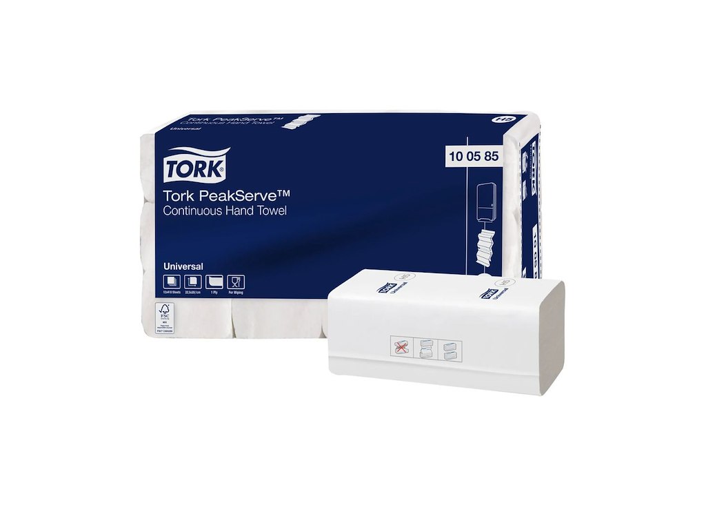 Håndklædeark Tork Universal H5 Interfold 1-lag L22.5xB20.1xD8.4cm Nyfiber Hvid