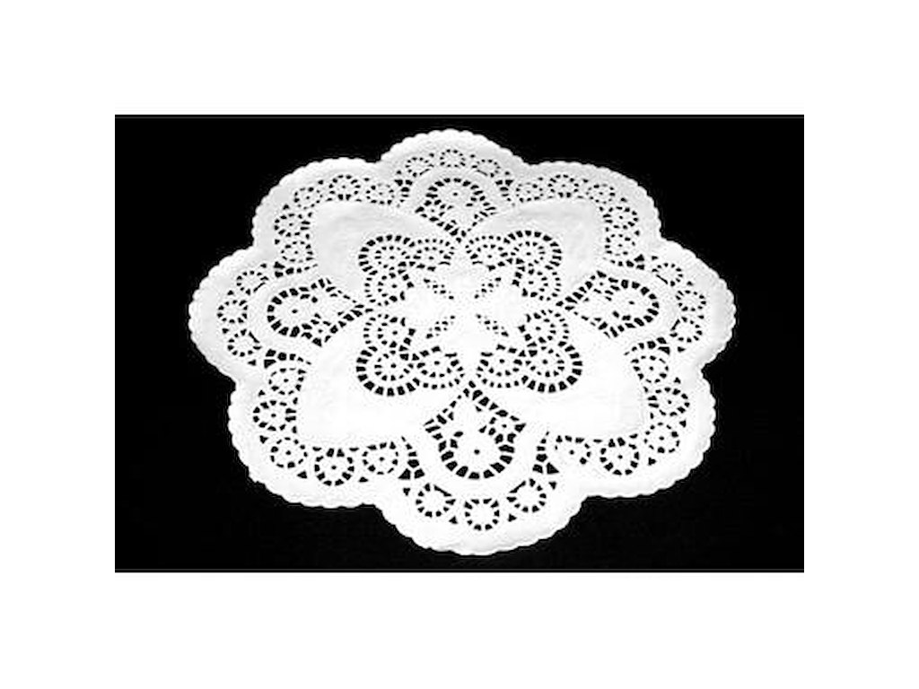 Kagepapir Ø31 cm Rund Udstanset Hvid