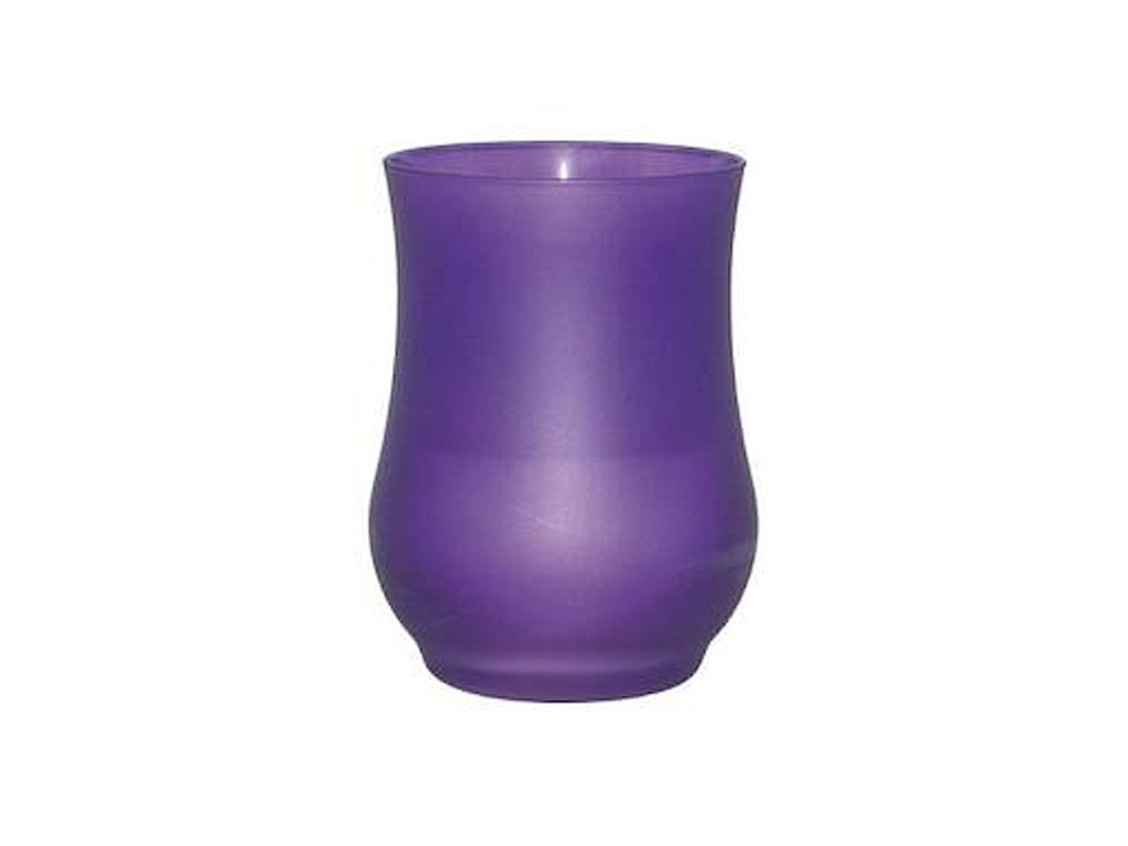 Lysbowle Brændetid 40 timer Frostet Lilla Glas