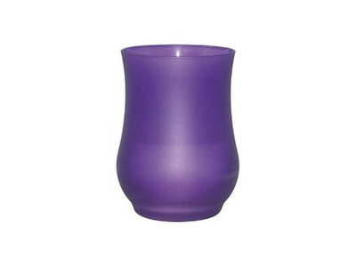 Lysbowle Brændetid 40 timer Frostet Lilla Glas