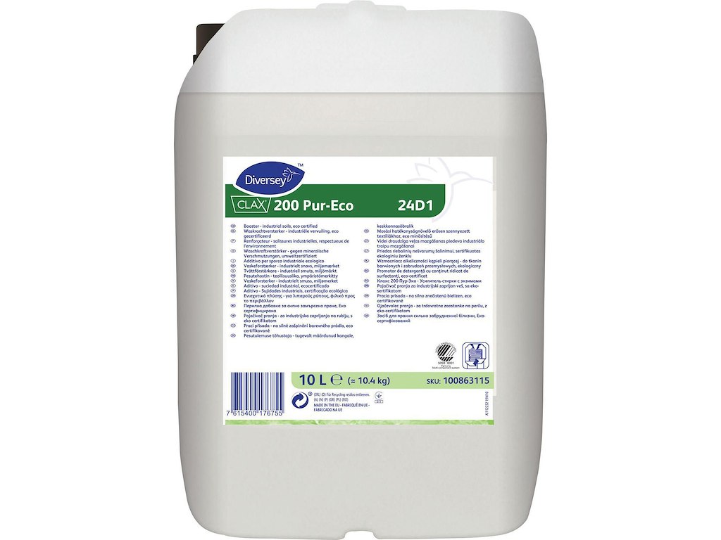 Tøjvask flydende Clax 200 Pur-Eco 24D1 10ltr Svanemærket Vaskeforstærker Tensid