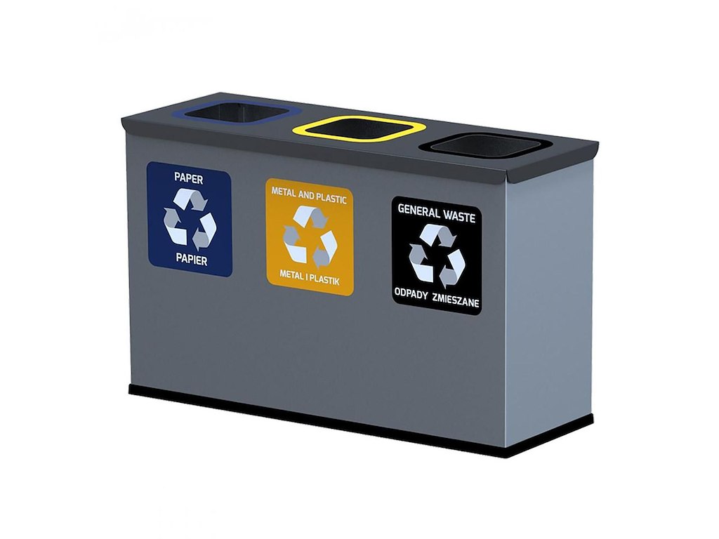 Sorteringsstation 3X12 ltr inkl. inderspande