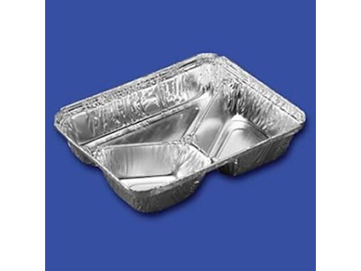 Alubakke 3-rum 227x177x39 mm