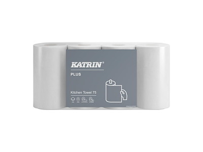 Køkkenrulle Katrin Plus 75 2-lag 21 m Hvid