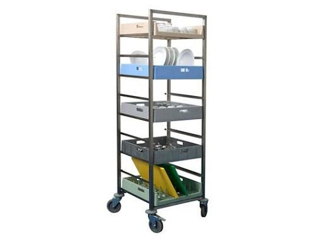 Stikvogn 9 stik 57x50.5x166.5 cm Rustfri stål til Opvaskekurve