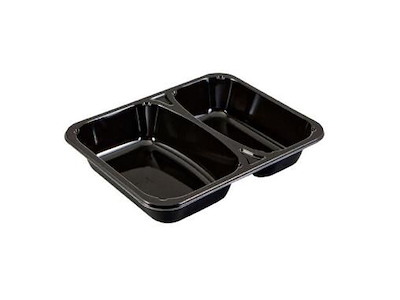 Bakke 2-rum 2227-2K 450/610 ml 227x178x43 mm CPET Sort