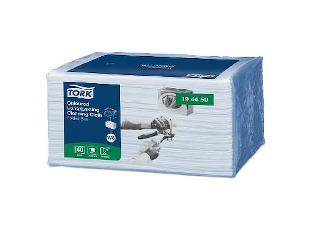 Rengøringsklud Tork Allround W8 30x38cm Blå