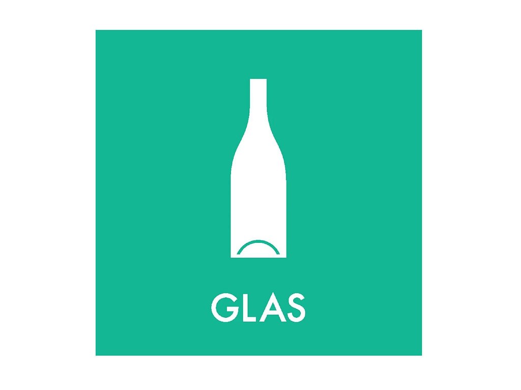 Piktogram L120xB120mm Glas