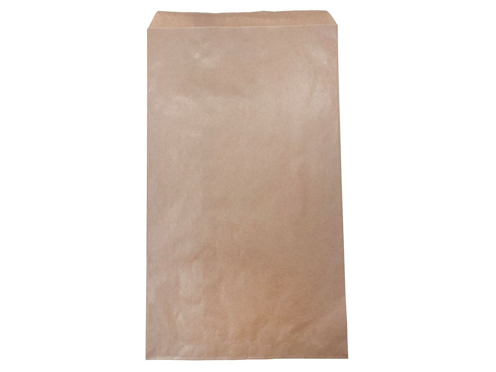 Bagerpose 2kg Rektangulær L200xB340+20mm Papir 40gr Brun