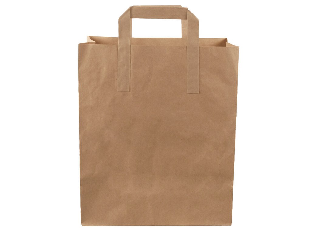 Bærepose 4.76ltr 240x180x100 mm 10 gr med Hank Papir Brun
