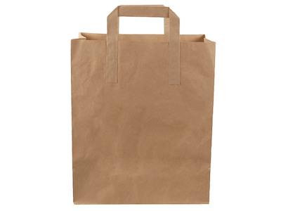 Bærepose 4.76ltr 240x180x100 mm 10 gr med Hank Papir Brun