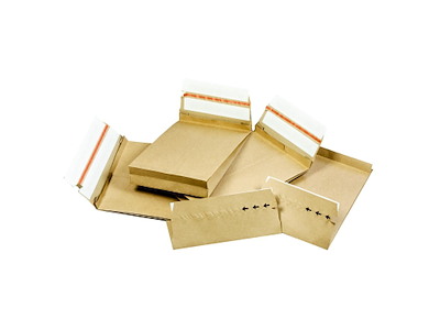 E-handelspose L430xB320/75xH2mm kraft papir med tape