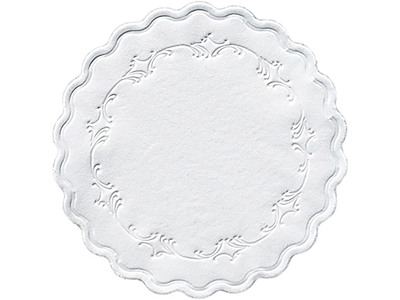 Kopunderlag Ø9cm 8-lag Romance White