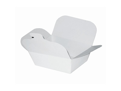 Kinaæske lille 500ml 89x109x48mm Karton PE-Belagt Hvid