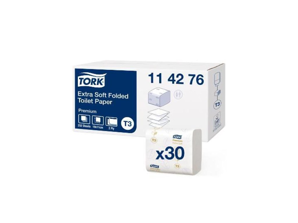 Toiletpapir Tork Premium T3 Ekstra soft 11x19 cm