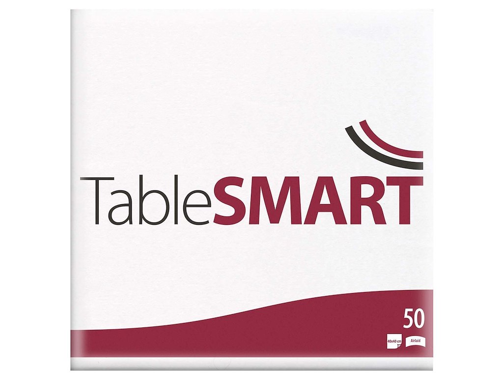 Serviet TableSMART airlaid 40x40 cm 1/4 fold Hvid