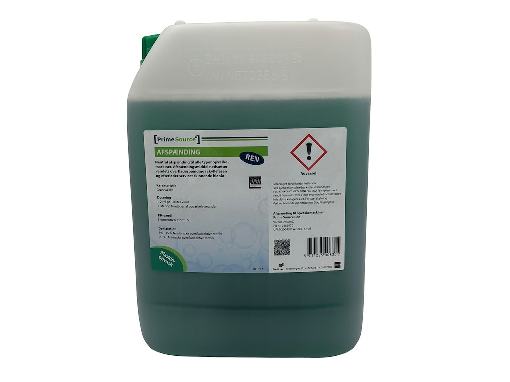 Maskinopvask Afspænding Prime Source Ren 10ltr