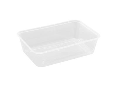 Bakke 650 ml L175 x B120 x H45 mm Nudelbakke til Mikroovn PP Transparent