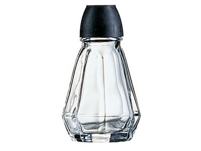 Salt/Peberbøsse Damier Ø4.9x7.3 cm Glas/Sort plast låg