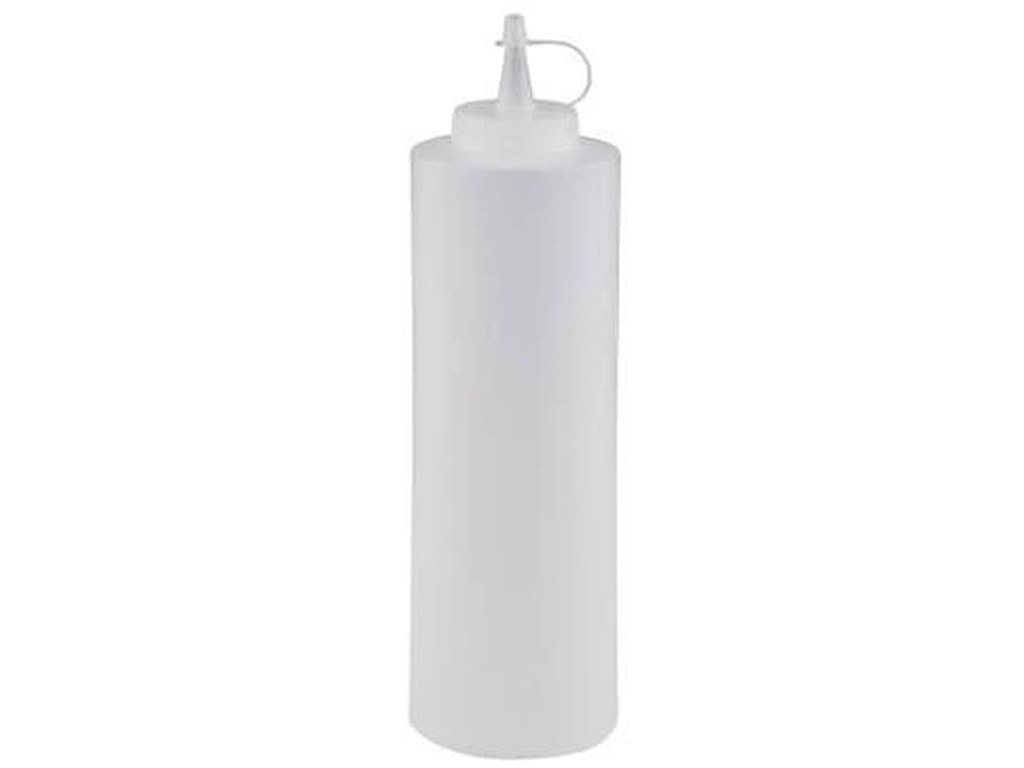 Plastflaske 700 ml Ø7x24 cm med Tud/Skruelåg Klar