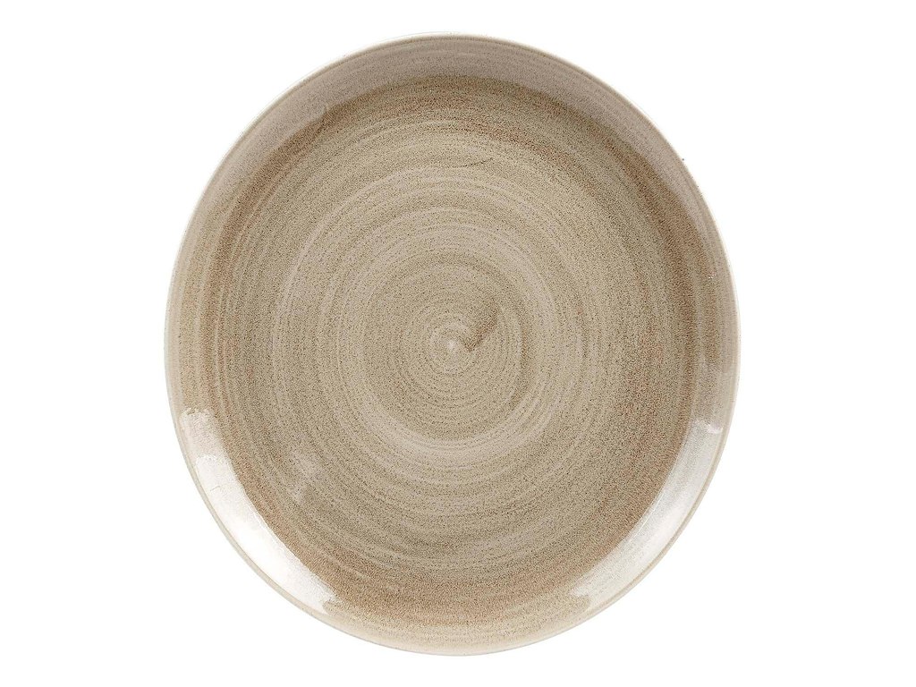 Tallerken Coupe Stonecast Patina Ø28.8cm Porcelæn Taupe