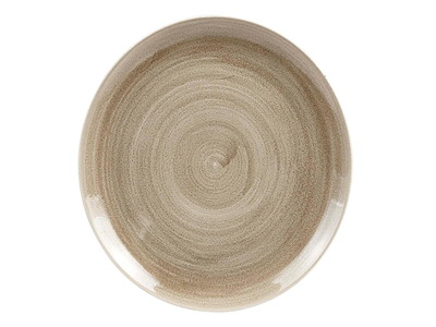 Tallerken Coupe Stonecast Patina Ø28.8cm Porcelæn Taupe