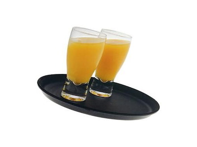 Tjenerbakke Ø35.5 cm med Antislip Polyester Sort