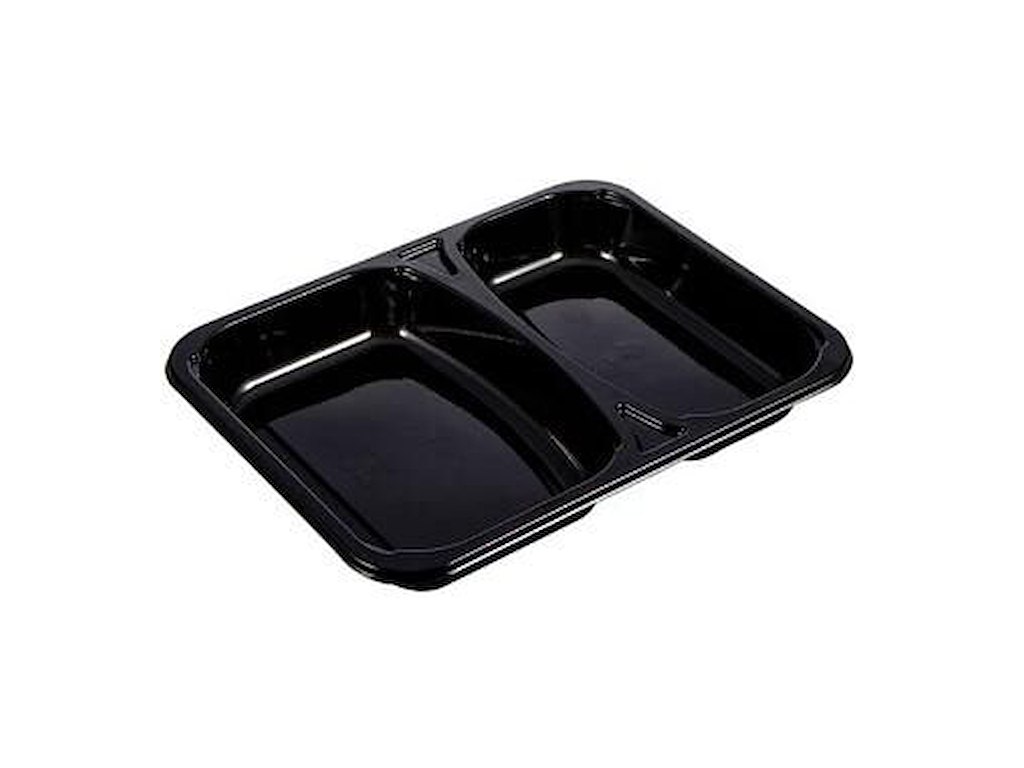 Bakke 2-rum 2227-2L 330/440 ml 227x178x30 mm CPET Sort