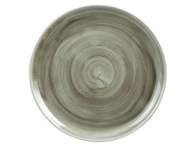 Tallerken Coupe Stonecast Patina Ø 32.4 cm Porcelæn Grøn