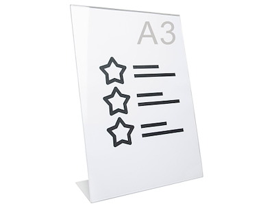 Displayholder A3 Skrå højform