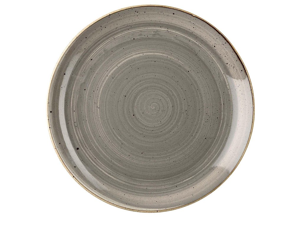 Tallerken Coupe Stonecast Ø26 cm Porcelæn Grå