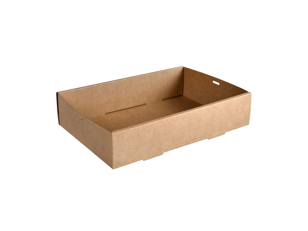 Bakke Boks 1-rum Glance 7200ml L35.9xB25.2xH8cm Pap uden låg Brun