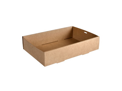 Bakke Boks 1-rum Glance 7200ml L35.9xB25.2xH8cm Pap uden låg Brun